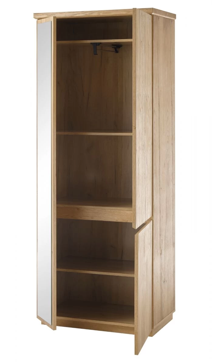Garderobe "Yorkshire" In Crack Eiche Und Schwarz Matt Lackiert Garderoben-Set 4-teilig 193 X 195 Cm 8 Garderobe "Yorkshire" In Crack Eiche Und Schwarz Matt Lackiert Garderoben-Set 4-teilig 193 X 195 Cm – Bild 6