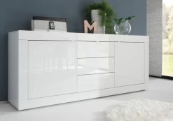 Sideboard "Caserta16" In Weiß Hochglanz Lack Kommode 210 X 86 Cm