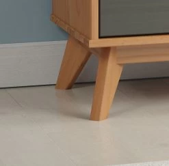 TV-Lowboard "Scandik" In Massivholz Kiefer Honigfarben Lackiert Mit Weiß Und Grau TV Unterteil 110 X 42 Cm 11 TV-Lowboard "Scandik" In Massivholz Kiefer Honigfarben Lackiert Mit Weiß Und Grau TV Unterteil 110 X 42 Cm -Wohnwelt Verkauf 7965 3