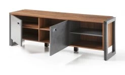 TV-Lowboard "Auburn" In Eiche Stirling Und Matera Grau TV Unterteil 156 X 53 Cm -Wohnwelt Verkauf 8014 8