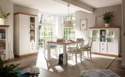 TV-Lowboard "Hemsby" In Weiß Pinie Und Eiche Wotan Landhaus TV Unterteil Mit Komforthöhe 152 X 64 Cm -Wohnwelt Verkauf 8035 7