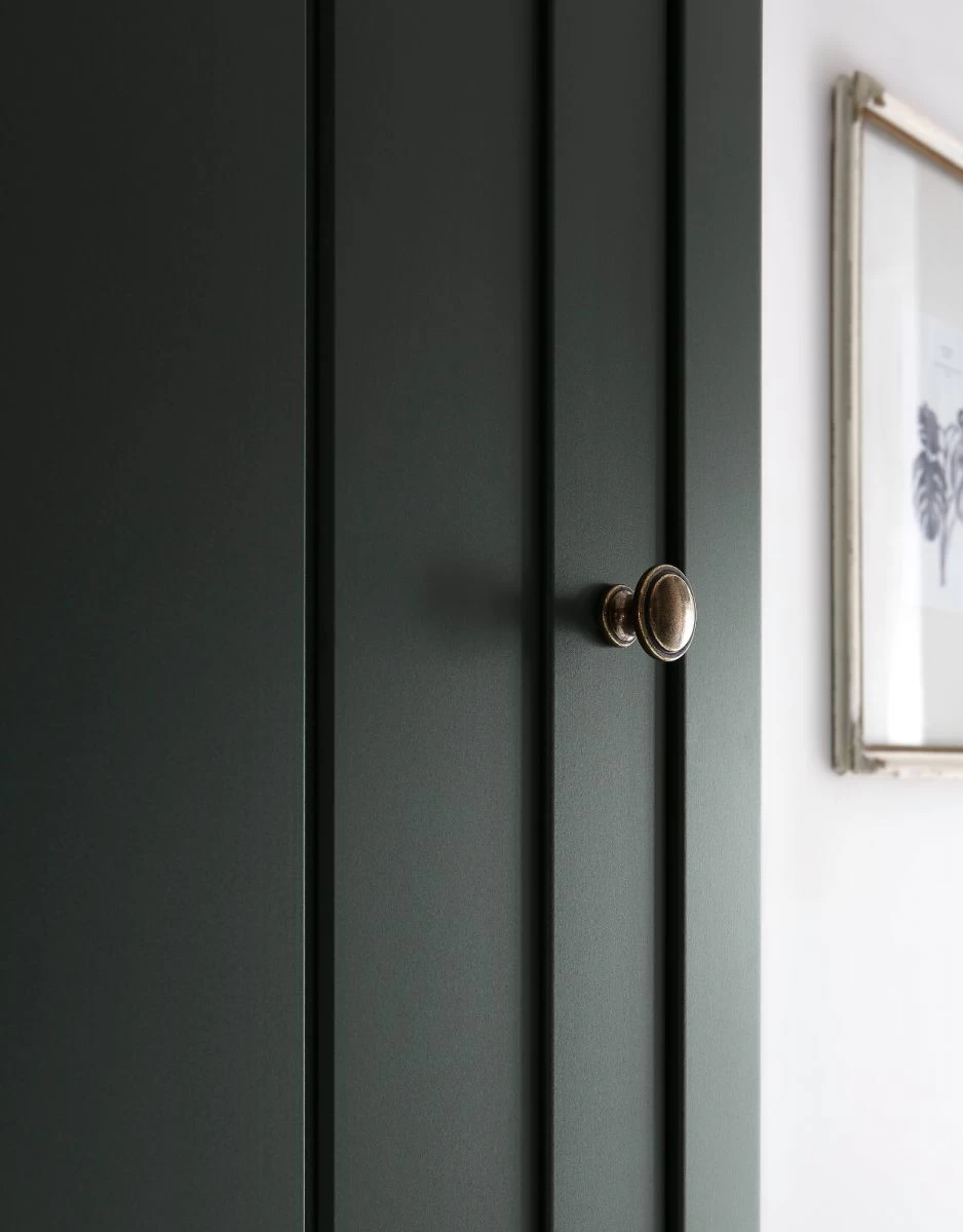 Schuhschrank "Forres" In Grün Landhausstil Mehrzweckschrank 50 X 197 Cm 4 Schuhschrank "Forres" In Grün Landhausstil Mehrzweckschrank 50 X 197 Cm – Bild 2