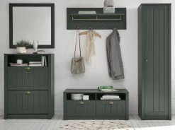 Schuhschrank "Forres" In Grün Landhausstil Mehrzweckschrank 50 X 197 Cm 11 Schuhschrank "Forres" In Grün Landhausstil Mehrzweckschrank 50 X 197 Cm -Wohnwelt Verkauf 8057 4