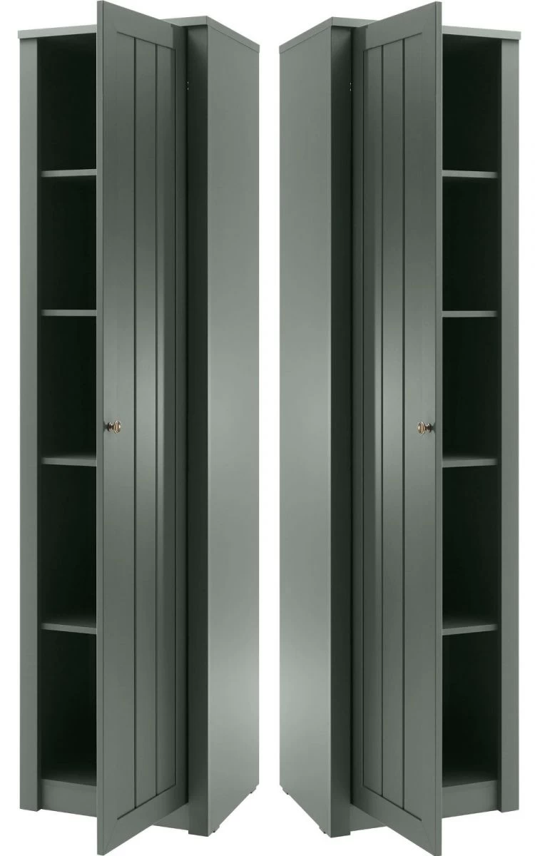 Schuhschrank "Forres" In Grün Landhausstil Mehrzweckschrank 50 X 197 Cm 8 Schuhschrank "Forres" In Grün Landhausstil Mehrzweckschrank 50 X 197 Cm – Bild 6