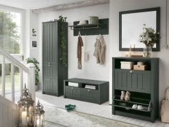 Garderobenpaneel "Forres" In Grün Landhausstil Wandgarderobe 109 X 40 Cm -Wohnwelt Verkauf 8061 7