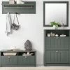 Garderobenkombination "Forres" In Grün Landhausstil Garderobe Set 4-teilig 212 X 198 Cm -Wohnwelt Verkauf 8063 1