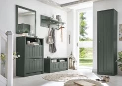 Garderobenkombination "Forres" In Grün Landhausstil Garderobe Set 5-teilig 272 X 198 Cm -Wohnwelt Verkauf 8064 5