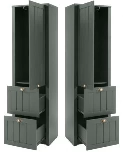 Garderobenkombination "Forres" In Grün Landhausstil Garderobe Set 5-teilig 282 X 198 Cm -Wohnwelt Verkauf 8065 7