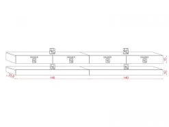 TV-Lowboard "Bird" In Wotan Eiche TV-Unterteil 4-teilig XXL-Board 280 Cm Hängend Inkl. Beleuchtung 10 TV-Lowboard "Bird" In Wotan Eiche TV-Unterteil 4-teilig XXL-Board 280 Cm Hängend Inkl. Beleuchtung -Wohnwelt Verkauf 8066 4