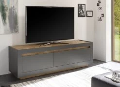 TV-Lowboard "Rooky" In Anthrazit Und Wotan Eiche TV Unterteil 180 X 56 Cm -Wohnwelt Verkauf 8101 4
