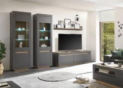 TV-Lowboard "Rooky" In Anthrazit Und Wotan Eiche TV Unterteil 180 X 56 Cm -Wohnwelt Verkauf 8101 6