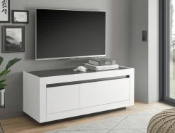 TV-Lowboard "Rooky" In Weiß Und Anthrazit TV Unterteil 140 X 56 Cm -Wohnwelt Verkauf 8188 3