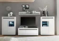 TV-Lowboard "Rooky" In Weiß Und Anthrazit TV Unterteil 140 X 56 Cm -Wohnwelt Verkauf 8188 4