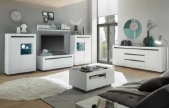 TV-Lowboard "Rooky" In Weiß Und Anthrazit TV Unterteil 140 X 56 Cm -Wohnwelt Verkauf 8188 6