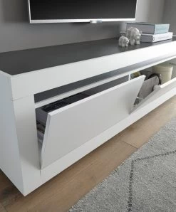 TV-Lowboard "Rooky" In Weiß Und Anthrazit TV Unterteil 180 X 56 Cm 11 TV-Lowboard "Rooky" In Weiß Und Anthrazit TV Unterteil 180 X 56 Cm -Wohnwelt Verkauf 8189 2