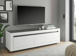 TV-Lowboard "Rooky" In Weiß Und Anthrazit TV Unterteil 180 X 56 Cm 12 TV-Lowboard "Rooky" In Weiß Und Anthrazit TV Unterteil 180 X 56 Cm -Wohnwelt Verkauf 8189 3