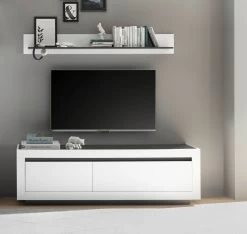 TV-Lowboard "Rooky" In Weiß Und Anthrazit TV Unterteil 180 X 56 Cm 13 TV-Lowboard "Rooky" In Weiß Und Anthrazit TV Unterteil 180 X 56 Cm -Wohnwelt Verkauf 8189 4