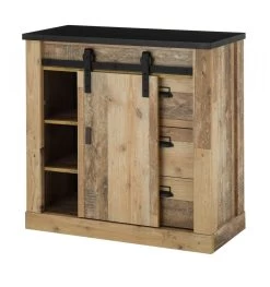 Kommode "Stove" In Used Wood Hell Und Anthrazit Wohn- Und Esszimmer Sideboard 93 X 91 Cm -Wohnwelt Verkauf 8252 8