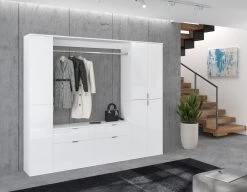 Garderobenschrank "ProjektX" In Weiß Hochglanz Kleiderschrank 212 X 193 Cm