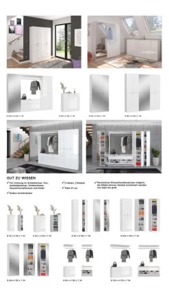 Garderobenschrank "ProjektX" In Weiß Hochglanz Kleiderschrank 212 X 193 Cm -Wohnwelt Verkauf 8347 8