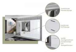 Kommode "ProjektX" In Weiß Hochglanz Sideboard Mehrzweckschrank 122 X 99 Cm