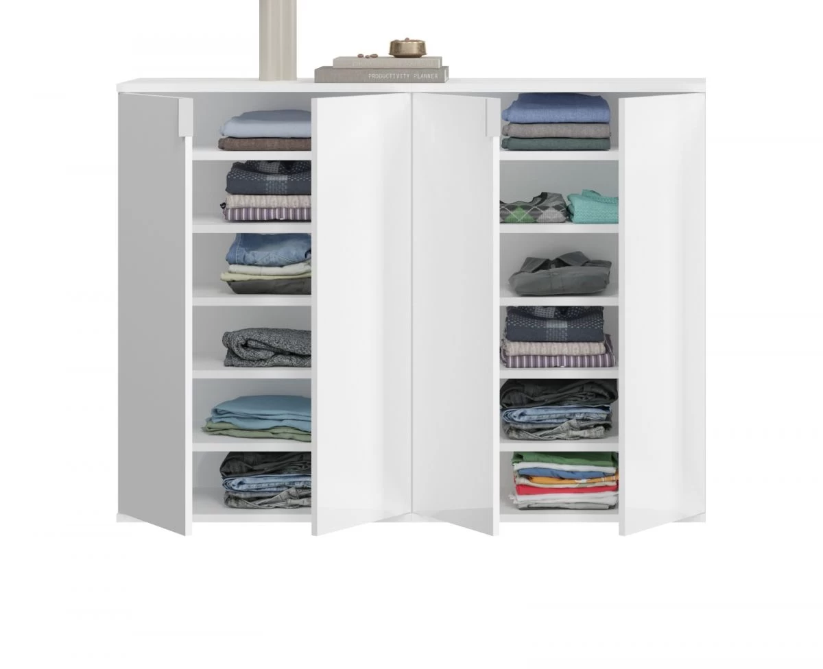 Kommode "ProjektX" In Weiß Hochglanz Sideboard Mehrzweckschrank 122 X 99 Cm 8 Kommode "ProjektX" In Weiß Hochglanz Sideboard Mehrzweckschrank 122 X 99 Cm – Bild 6