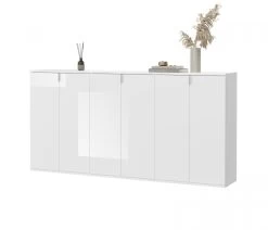 Sideboard "ProjektX" In Weiß Hochglanz Kommode Mehrzweckschrank 183 X 99 Cm -Wohnwelt Verkauf 8351 5