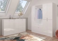 Sideboard "ProjektX" In Weiß Hochglanz Kommode Mehrzweckschrank 152 X 99 Cm