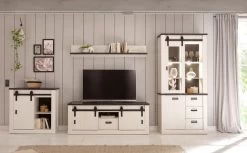 Kommode "Stove" In Weiß Pinie Und Anthrazit Landhaus Schiebetürenkommode 93 X 91 Cm -Wohnwelt Verkauf 8378 4