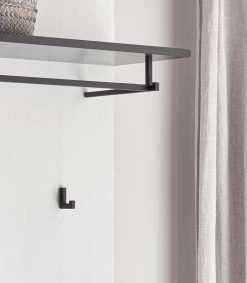 Garderobenpaneel "Stove" In Weiß Pinie Und Anthrazit Landhaus Wandgarderobe 92 X 100 Cm -Wohnwelt Verkauf 8403 2