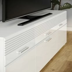 TV-Lowboard "Linus" In Weiß Hochglanz TV Unterteil 185 X 53 Cm 12 TV-Lowboard "Linus" In Weiß Hochglanz TV Unterteil 185 X 53 Cm -Wohnwelt Verkauf 8455 2