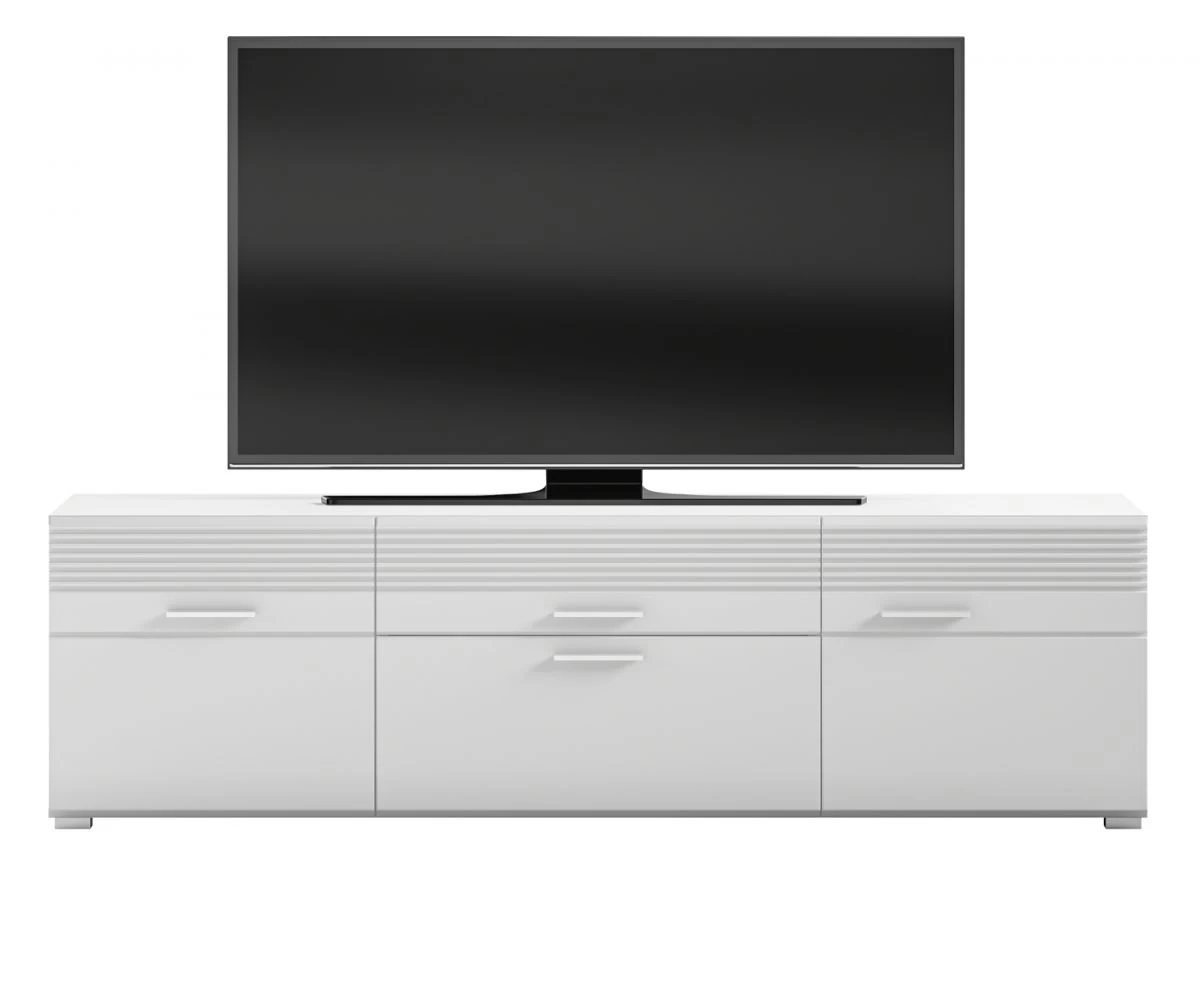 TV-Lowboard "Linus" In Weiß Hochglanz TV Unterteil 185 X 53 Cm 9 TV-Lowboard "Linus" In Weiß Hochglanz TV Unterteil 185 X 53 Cm – Bild 7