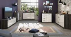 TV-Lowboard "Scout" In Weiß Hochglanz Und Rauchsilber Grau TV Unterteil 180 X 53 Cm -Wohnwelt Verkauf 8543 5