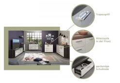 TV-Lowboard "Scout" In Weiß Hochglanz Und Rauchsilber Grau TV Unterteil 180 X 53 Cm -Wohnwelt Verkauf 8543 6