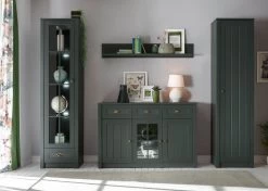 Vitrine "Forres" In Grün Landhaus Wohn- Und Esszimmer Vitrinenschrank 50 X 197 Cm 16 Vitrine "Forres" In Grün Landhaus Wohn- Und Esszimmer Vitrinenschrank 50 X 197 Cm -Wohnwelt Verkauf 8727 7