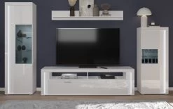 TV-Lowboard "Skylight" In Weiß Hochglanz TV-Unterteil Inklusive Frontbeleuchtung 201 X 58 Cm -Wohnwelt Verkauf 8791 3