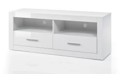 TV-Lowboard "Carrara" In Weiß Hochglanz TV Unterteil In Komforthöhe Auf Rollen 150 X 61 Cm 14 TV-Lowboard "Carrara" In Weiß Hochglanz TV Unterteil In Komforthöhe Auf Rollen 150 X 61 Cm -Wohnwelt Verkauf 8838 6