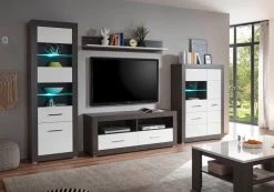 TV-Lowboard "Briard" In Weiß Hochglanz Und Grau Stone TV Unterteil Mit Komforthöhe 150 X 61 Cm 13 TV-Lowboard "Briard" In Weiß Hochglanz Und Grau Stone TV Unterteil Mit Komforthöhe 150 X 61 Cm -Wohnwelt Verkauf 8920 5