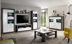 TV-Lowboard "Briard" In Weiß Hochglanz Und Grau Stone TV Unterteil Mit Komforthöhe 150 X 61 Cm 14 TV-Lowboard "Briard" In Weiß Hochglanz Und Grau Stone TV Unterteil Mit Komforthöhe 150 X 61 Cm -Wohnwelt Verkauf 8920 6