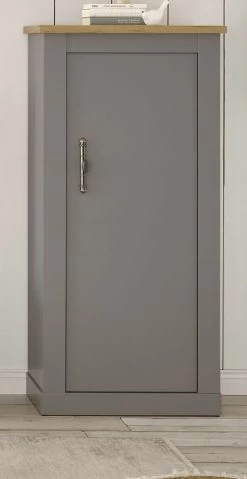 Kommode "Rideau" In Grau Und Artisan Eiche Landhaus Highboard 68 X 142 Cm