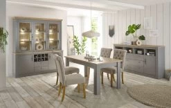 Kommode "Rideau" In Grau Und Artisan Eiche Landhaus Highboard 68 X 142 Cm -Wohnwelt Verkauf 8938 7