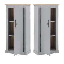 Kommode "Rideau" In Grau Und Artisan Eiche Landhaus Highboard 68 X 142 Cm -Wohnwelt Verkauf 8938 8