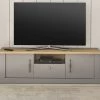 TV-Lowboard "Rideau" In Grau Und Artisan Eiche Landhaus TV Unterteil 155 X 48 Cm 1 TV-Lowboard "Rideau" In Grau Und Artisan Eiche Landhaus TV Unterteil 155 X 48 Cm -Wohnwelt Verkauf 8941 1