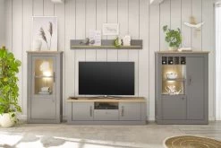 TV-Lowboard "Rideau" In Grau Und Artisan Eiche Landhaus TV Unterteil 155 X 48 Cm -Wohnwelt Verkauf 8941 5