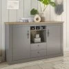 Sideboard "Rideau" In Grau Und Artisan Eiche Landhaus Kommode 166 X 100 Cm 2 Sideboard "Rideau" In Grau Und Artisan Eiche Landhaus Kommode 166 X 100 Cm -Wohnwelt Verkauf 8943 1