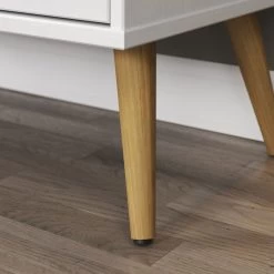 TV-Lowboard "Paterno" In Massivholz Kiefer Weiß Gewachst TV Unterteil 114 X 57 Cm -Wohnwelt Verkauf 8978 3