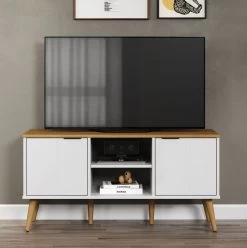 TV-Lowboard "Paterno" In Massivholz Kiefer Weiß Gewachst TV Unterteil 114 X 57 Cm -Wohnwelt Verkauf 8978 5