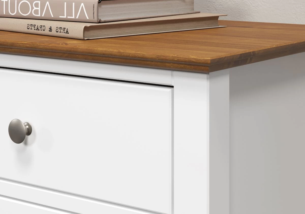 TV-Lowboard "Lissabon" In Kiefer Teilmassiv Weiß Lackiert Landhaus TV Unterteil 140 X 58 Cm 4 TV-Lowboard "Lissabon" In Kiefer Teilmassiv Weiß Lackiert Landhaus TV Unterteil 140 X 58 Cm – Bild 2