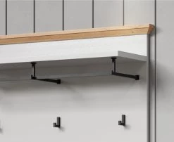 Garderobenpaneel "Landside" In Grau Und Eiche Artisan Landhaus Wandgarderobe 91 X 106 Cm -Wohnwelt Verkauf 9041 2