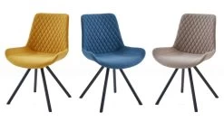 2 X Stuhl "Meran" In Hellbraun Und Metallgestell Schwarz Esszimmerstuhl 2er Set -Wohnwelt Verkauf 9047 3